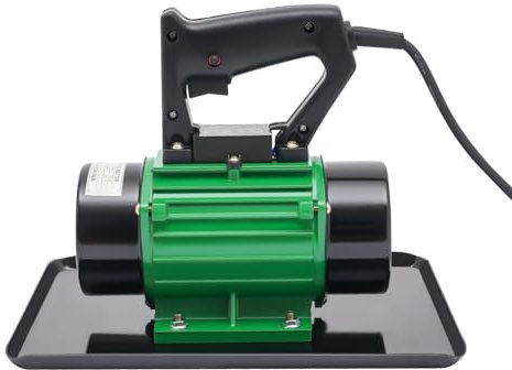 Elektrischer Betonrüttler, 370W Betonverdichter Betonflachplattenvibrator Elektrischer Betonvibratormotor Handheld Beton Vibratormotor für Bodenfliesen, Zement 220V