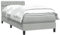 vidaXL Boxspringbett mit Matratze Hellgrau 80x220 cm Samt