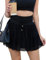 Berylove Damen Rock Mit Hose Plissee Kurz Schwarz Röcke Faltenrock mit Tunnelzug Blp6010 Black L
