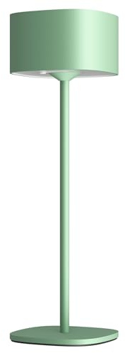 CALEX Serino Tischleuchte, aufladbar, dimmbar, Touch, spritzfest, Grün | Moderne, minimalistische Stimmungsleuchte - Ideal für Wohnzimmer, Essbereich, Garten oder Gastronomie