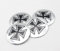 4 x Naben Radkappen Aufkleber Schwarzes Kreuz Preußen Eisernes Kreuz Ø56mm Auto Emblem