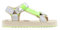 D.Franklin Zapatillas Deportivas Mujer Forest Neo Strips Neon Lime - Sandalias deportivas planas cómodas para verano - Talla (38)