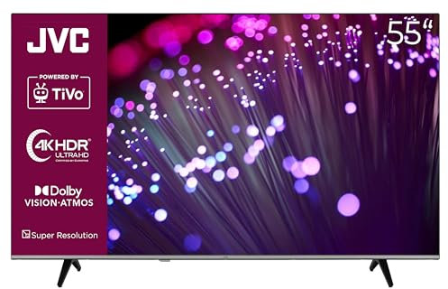 JVC Fernseher 55 Zoll Smart TV Powered by TiVo 4K UHD Fernseher mit Dolby Vision HDR, Dolby Atmos und Triple-Tuner, LED TV LT-55VU7555