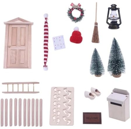 Kids Craft Miniature Fairy Door Kits For Fairy Garden Role Pretend Play Set Christmas Decorations Kid