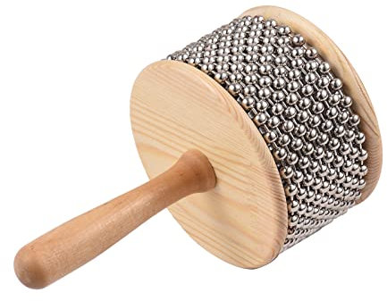 Kompakte Hölzerne Cabasa -Metallplattperlen Easy Percussion Play Shaker Misch