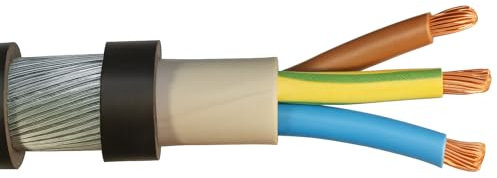 6.0mm² 3 Core SWA Steel Wire Armoured Cable – Outdoor Power Cable – Heavy Duty for Underground & External Use – BS5467 (15)