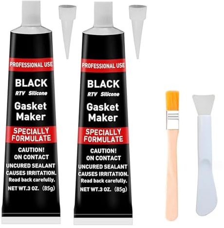 Sigillate per motore, guarnizione per testa del cilindro, guarnizione per coppa dell'olio, silicone nero resistente ad alte temperature, sigillante siliconico, resistente al calore e all'olio, rinnova