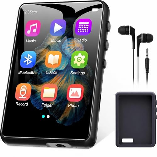 128GB MP3 Players with Bluetooth 5.4,ZAQE 2.4 Color Screen Portable Music Player, Kid Music Player Built-in Speaker, FM Radio, E-Book
