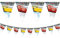 Procos 87805 - Flaggenbanner Cars, mit 9 Wimpeln, Hängedekoration, Kindergeburtstag
