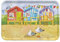 Birsppy Beach Huts - Beside The SEA - Emma Ball Colourful Melamine Tray - Large - 43cm