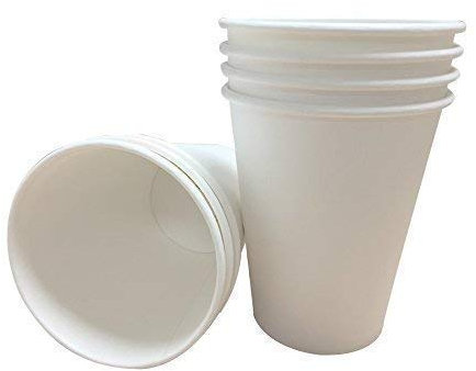 We Can Source It Ltd - Single Wall White Paper Disposable Cups - 8oz Recyclable Drinkware Paper Cups for Tea, Coffee, Juice, Hot and Cold Drinks - Ideal for Home, Office, Cafes and Events - 200 Pack