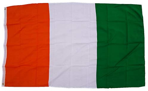 Produit de qualité - Drapeau de l'ivoire Côte d'Ivoire Ivory Coast Drapeau de la Côte d'Ivoire 90 x 150 cm - Ultra résistant aux déchirures