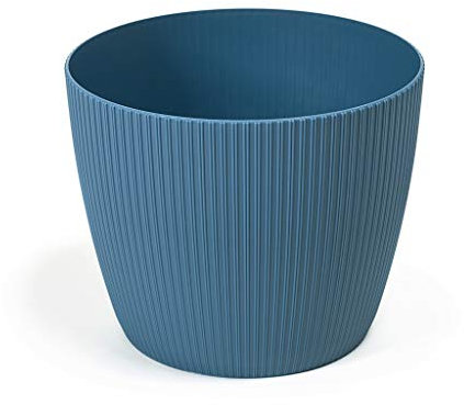 Lamela Cache-Pot Magnolia Jumper - Diamètre : 22 cm, Hauteur : 18,5 cm - Couleur : Bleu Marine, Bleu Marine - pour Fleurs et Plantes - en Plastique vanage