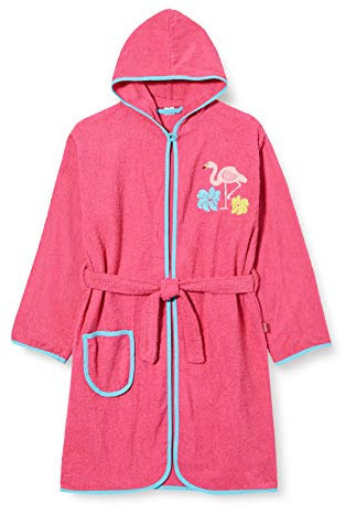 Playshoes Unisex Kinder Frottee-bademantel Morgenmantel, Flamingo, 146-152 EU