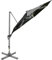 Outsunny Parasol déporté octogonal parasol LED solaire inclinable pivotant manivelle piètement aluminium dim. Ø 3 x 2,55H m gris