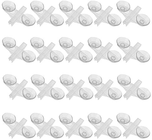 CENPEK 20PCS Suction Cup Holder White Aquarium Fish Tank Breeding Divider Suction Cup Clip Bracket