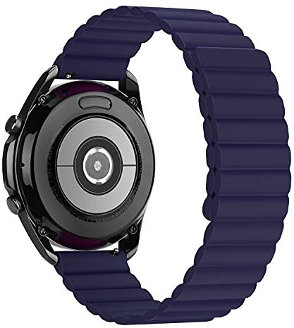Tasikar 20mm Armband Kompatibel mit Samsung Galaxy Watch 7/6/5/4 Armband 40mm 44mm/6 Classic 43mm 47mm/5 Pro, Silikon Magnetische Uhrenarmband für Galaxy 4 Classic (Blau)