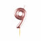 amscan 9911554 Rose Gold Numerical Candle 9