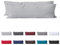 Hometex Premium Textiles 2-er Set Kissenhülle Baumwolle Renforcé | Doppelpack Kissenbezüge ca. 115 g/m² | Oeko-TEX®Standard 100 Kissen-Bezug mit Reißverschluss | 40x145 cm Silber