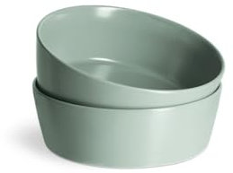Springlane Sweet Scandi Lot de 2 assiettes en céramique Blanc Ø 27 cm Passe au lave-vaisselle et au micro-ondes (Menthe Assiettes Creuses, 2 pièces)