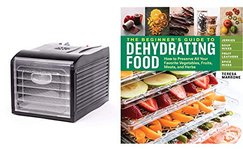 SousVideTools 6 Tray Food Dehydrator | Removable and Dishwasher Safe Stainless Steel Trays | (SVT-12003) & Beginner's Guide To Dehydrating Food