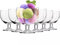 KROSNO Coupe à Glacée | Verre à Glacée Dessert | Lot de 6 Coupelles | 350 ml | Collection Tasting | Lavable au Lave-Vaisselle