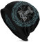 Print Hat Wikinger-Stil Beanie Strickmütze Wikinger Vegvisir Kompass Herren Damen Strickmütze Winter Warme Mütze Beanie Mütze Nordisches Geschenk, Wikinger Stil Heidnisches Amulett Winddichter Fischer