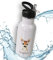 timalo® Trinkflasche für Kinder personalisiert mit Namen | auslaufsichere Edelstahl Sportflasche Kindergarten mit Tieren Geschenk für Jungen und Mädchen 400mL | 24-Reh