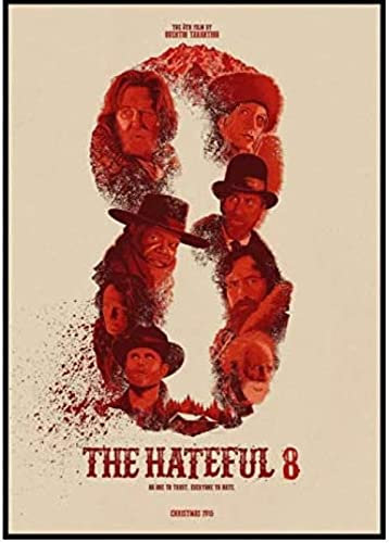 Poster The Hateful Eight Vintage-Filmplakat, Leinwandgemälde, Poster Und Drucke, Wandkunst, Bilder, Heimdekoration 50X70Cm Kein Rahmen