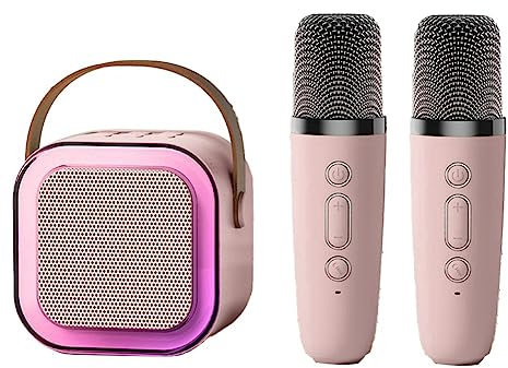 FYOBOT Mini Outdoor Karaoke Bluetooth Speaker Portable with Wireless Microphone Card Subwoofer High Volume Children'S Gift C