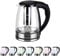 Karlhome Electric Glass Kettle, 1.8L with 7-Color LED Lighting, Fast Boil Quiet, Boil-Dry & Overheat Protection, BPA Free, 2000W