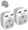 UK to India Plug Adapter 2 Pack, TESSAN Indian Travel Adapter with 2 USB Ports(1 USB C), Plug Socket Adaptor UK to Sri Lanka, Pakistan, Burma, Maldives, Iraq, Namibia, Nepal, Yemen, Zambia (Type D)