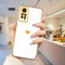 LENGRACE Case for XiaoMi RedMi Note 11 Pro 4G / 5G,Slim Fit Mirror Shiny Silicone Case,Plating TPU Heart Pattern Stylish Shockproof Protective Phone Case-White