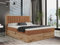 MKS MEBLE Boxspringbett 200x200 mit Bettkasten Holz Holzrahmen, Boxbett 200x200 mit Matratze H3 und Kopfteil - Orange Matana 8 - Albero-4