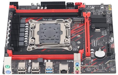 X99 P33 Computer Motherboard, Starke Kompatibilität, Stabile Leiterplatte, 4 DDR3 Speicher, USB 2.0 Anschlüsse, Einfache Installation, max. 128 GB Kapazität, Gigabit LAN Karte,