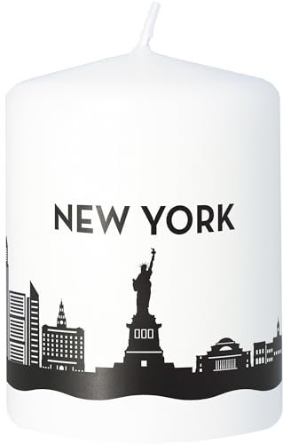 Goodtimes Stumpenkerze New York Skyline (Weiß)