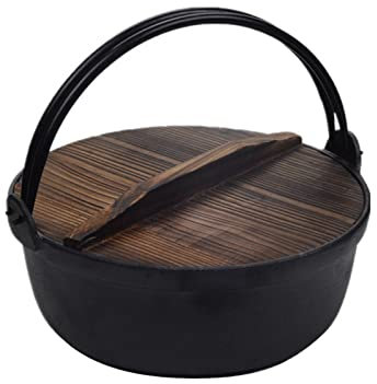 OQHAIR Pentola di Cottura in Vetro Pentola per stufato in ghisa Pentola Antiaderente Non Rivestita per Uso Domestico Pentola per zuppa in ghisa Vecchio Stile Pentola per zuppa addensata P