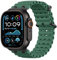 Astorgos Correas Ocean Compatible con Apple Watch Ultra2/Ultra 49mm,S10 46mm,9/8/7 45mm,SE2/SE/6/5/4 44mm,3/2/1 42mm,Correa de Reloj Deportiva con Conector Metálico para Hombre Mujer, Negro/Verde