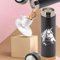 FABRICA DE REGALOS MAGICOS | Termo personalizado negro de 470 ml grabado con imagen relativa a caballos y posibilidad de grabado de nombre