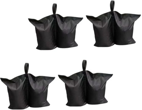 BESPORTBLE Tragbarer PVC Zelt Sandsack 4 Stück Schwarz Faltbar und Einfach zu Benutzen für Camping und Große Veranstaltungen als Wind und Sonnenschutz Gewicht