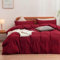 Gezu Bettwäsche 135x200cm Baumwolle Rot Weinrot 2Teilig Einzelbett Bettwäsche Set Oeko-TEX® Standard Zertifiziert Wende Bettwäsche Bettbezug 135x200 und Kissenbezüge 80x80 mit Reissverschluss