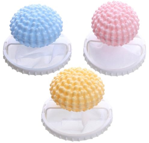 Muzrunq Schwimmende Haarfiltermaschentfernung, 3pcs Wiederverwendbare PP Wäscherei Haustierhaarfänger, tragbare Waschmaschinenfänger für Waschmaschine