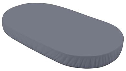 Spannbetttuch Groß, für Waldin OWAL Babybett 7in1 - Bettwäsche für Kinderbetten- Pflegeleichte, superweiche und strapazierfähige Baumwolle, Graphit