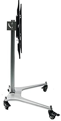 WOTZOV Soporte de TV para Piso con Soporte para televisores de 32 a 55 Pulgadas Soporte de TV con Ruedas de Altura Ajustable Carrito de TV móvil, soporta Pantallas de hasta 70 l，Blanc