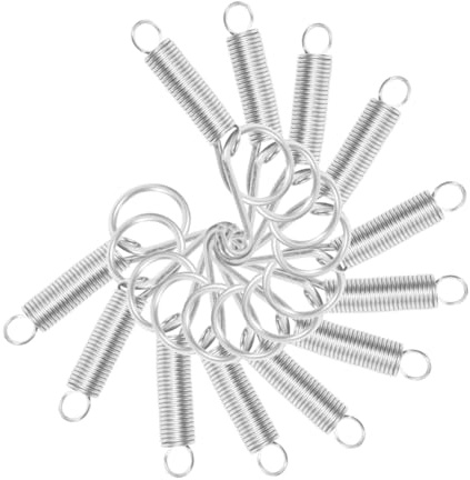 Kisangel Ganci a Molla per Gabbia 12 Pezzi, Ganci a Scatto in Acciaio Resistente per Porte di Gabbie di Conigli e Uccelli, Fissaggio Sicuro per Gabbie di Animali Domestici, Facile Apertura e Chiusura