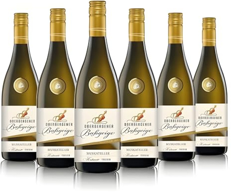Oberbergener Baßgeige Muskateller Kabinett lieblich 2024 – 6 x 0,75 l - 10% vol. – aromatischer Weißwein mit Muskataromen & tropischer Fruchtnote – fruchtig-lieblich