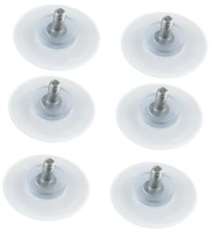 SEWOART 6 Stück Transparente Möbel Saugnäpfe 4mm PVC mit Schrauben Antikollisions Sauger für Glastische Höhenverstellbar Kratzschonend Befestigung für Möbel und Glasplatten