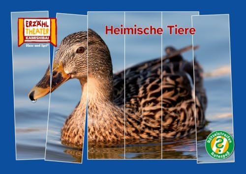 Rätselstreifen Ratespaß: Heimische Tiere / Kamishibai Bildkarten: 16 Fotobildkarten für das Erzähltheater