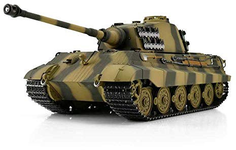 Torro 1:16 RC Panzer Königstiger Tiger 2 RTR 2,4Ghz 6mm BB 360° Turmdrehung & Stahlgetriebe