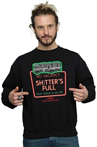National Lampoon's Christmas Vacation Men's Greyscale No Vacancy Sweatshirt XXX-Large Black